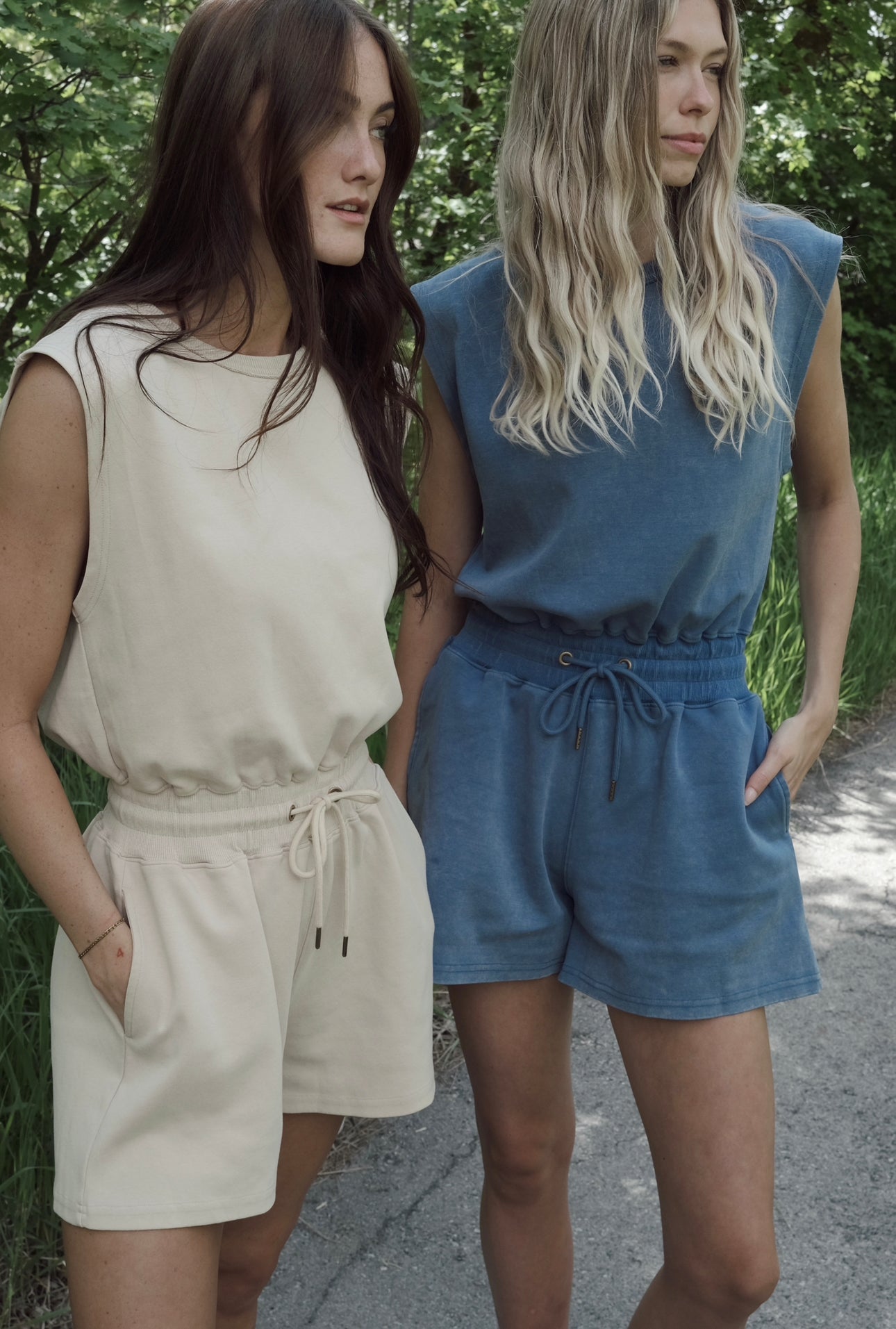 On The Go Romper in Tan