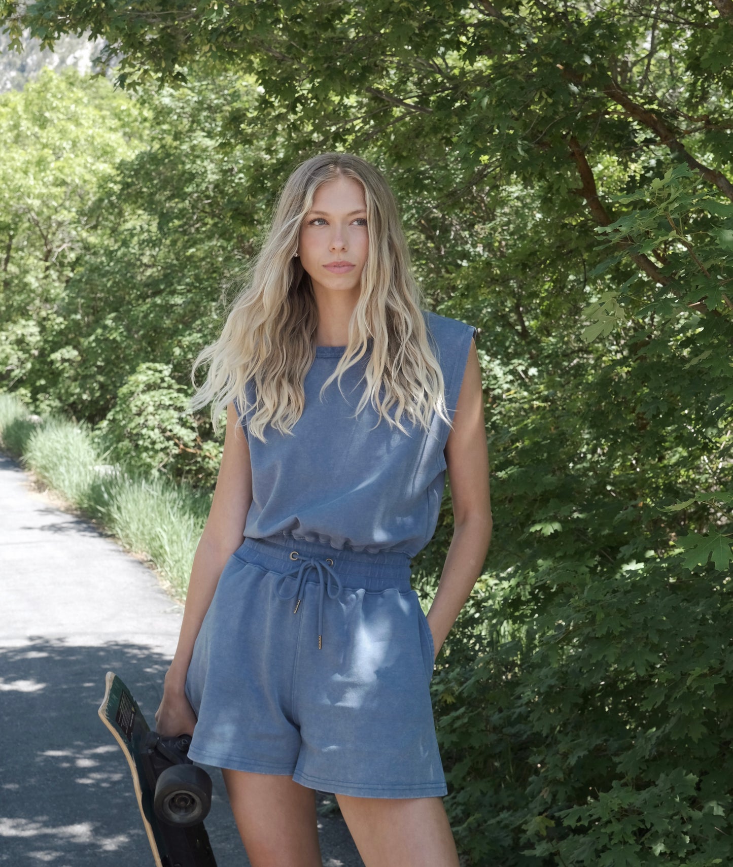 On The Go Romper in Tan
