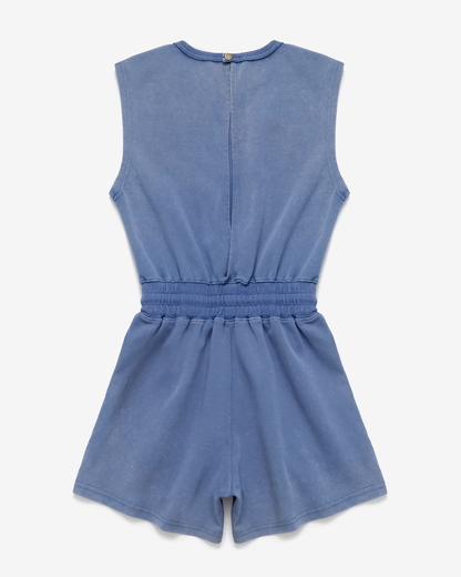 On The Go Romper in Blue