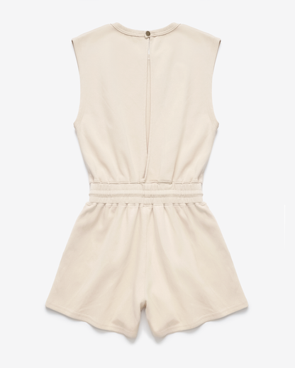 On The Go Romper in Tan