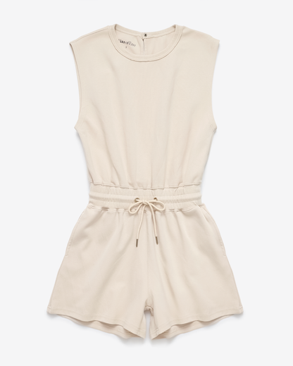 On The Go Romper in Tan