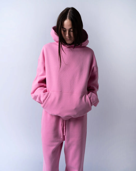 Classic Oversized Hoodie in Vintage Pink
