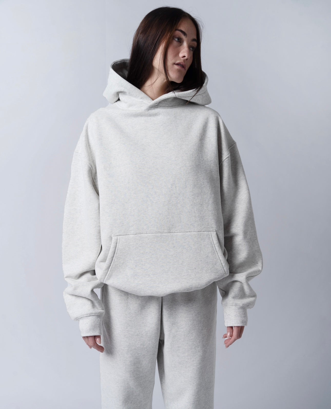 Classic Oversized Hoodie in Vintage Heather Gray